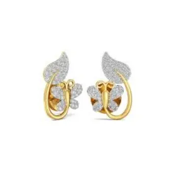 Pure White Gold Earring